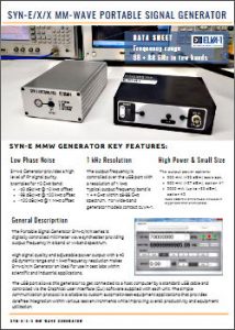 E-band signal generator for 5G equipment